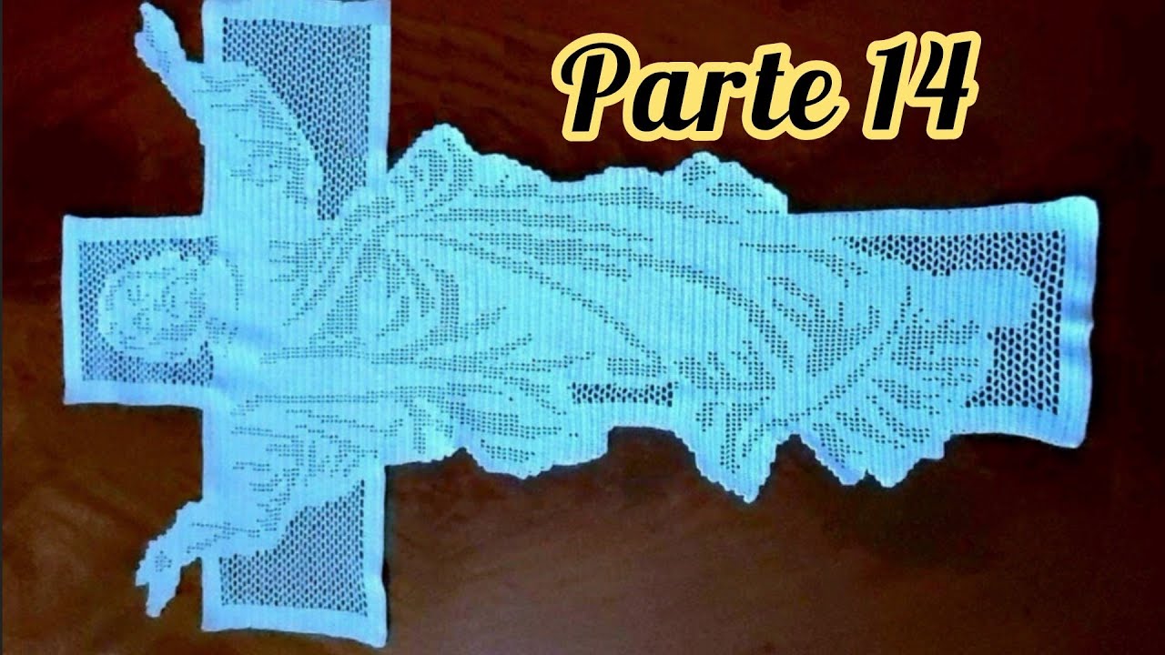 HERMOSO CAMINO DE MESA DE JESÚS MISERICORDIOSO. 14va PARTE. FILET CROCHET