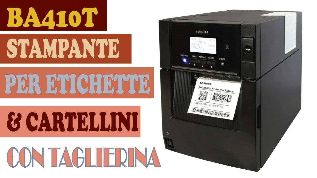 Stampante BA410T di etichette e cartellini con taglierina