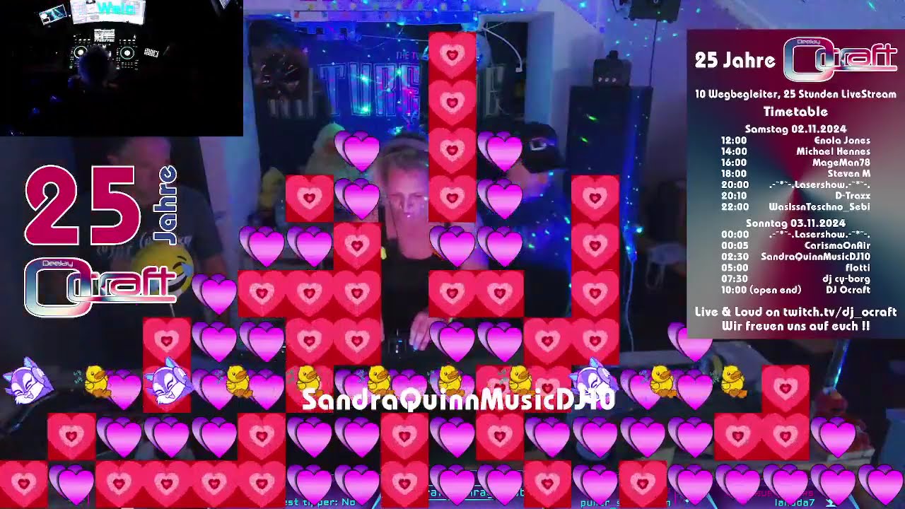 MirageClub Spezial 25 Jahre DJ Ocraft Part 9/12 SandraQuinnMusicDJ LiveSet vom 02.11.2024
