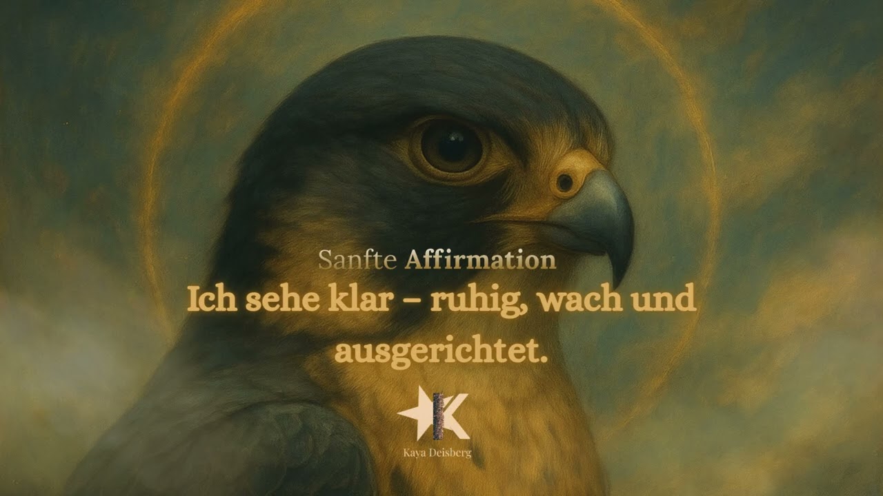 Ich sehe klar – ruhig, wach und ausgerichtet l Krafttier Falke l Sanfte Affirmation l Kaya Deisberg