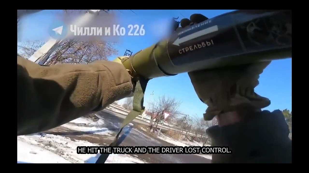 Ukraine War Footage Ukrainian Helmet Cam Close Range RPG Ambush On Russian Truck