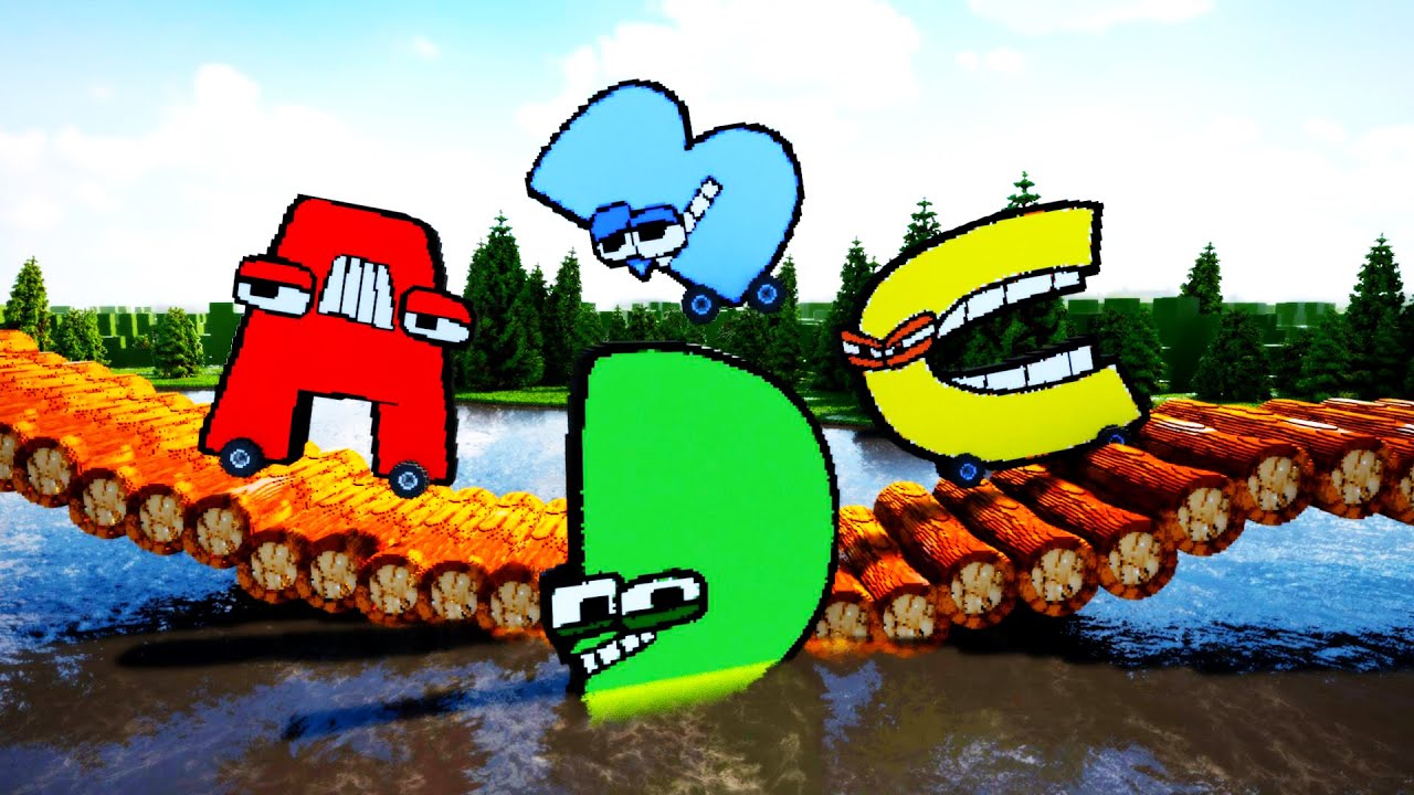 Alphabet Lore A - Z vs Impossible Log Wave Bridge | Teardown