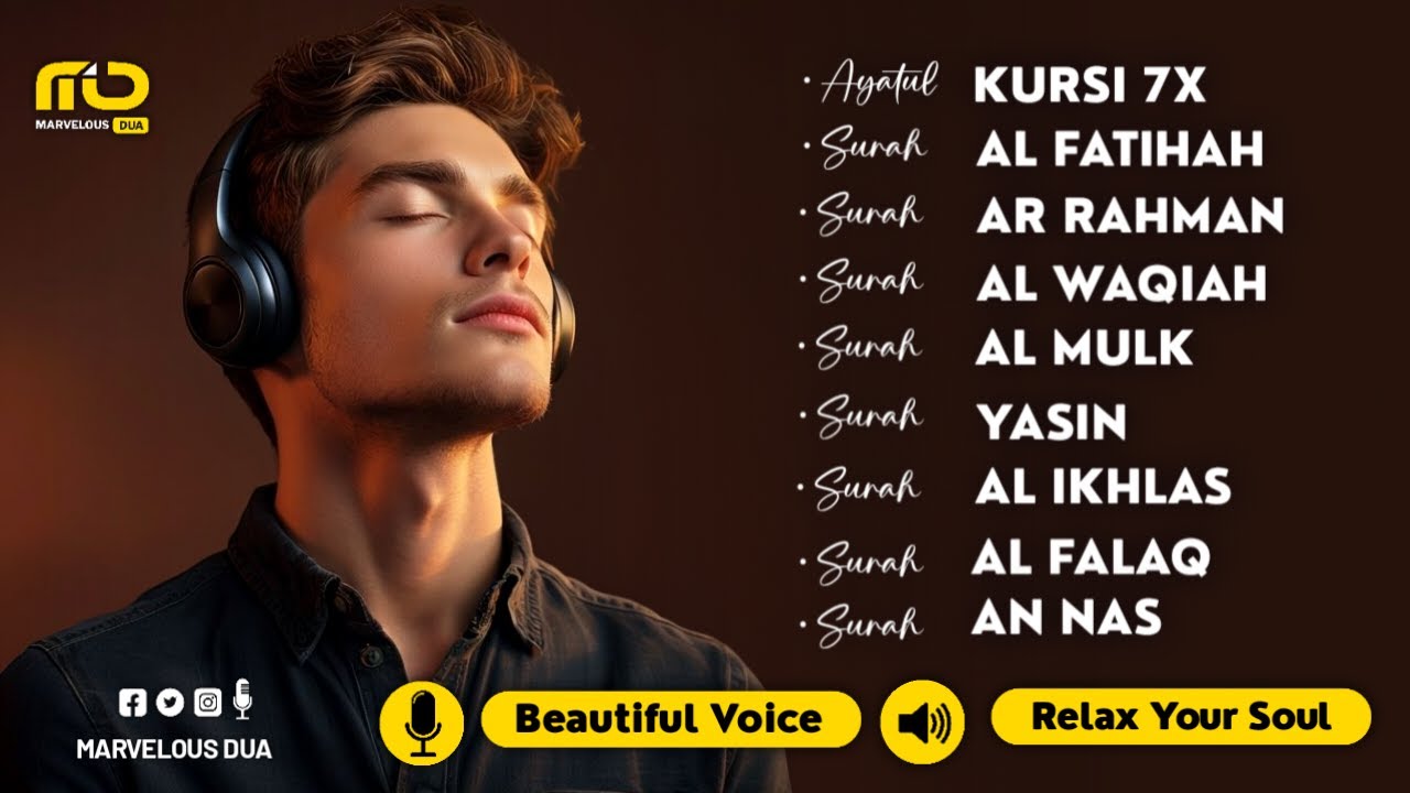 Ultimate Quran Before Sleep for Stress Relief ✦ Ayatul Kursi, Yasin, Ar Rahman, Al Mulk