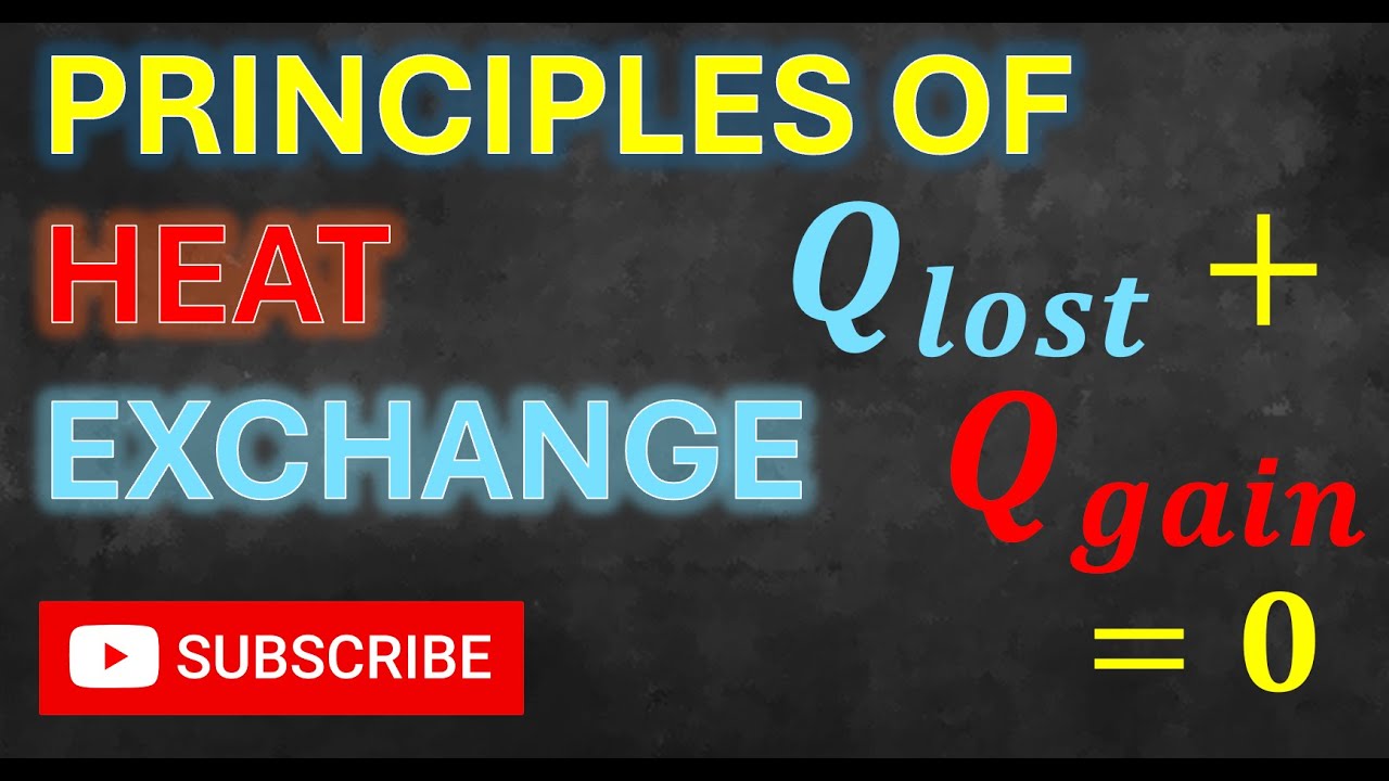 Principles of Heat Exchange