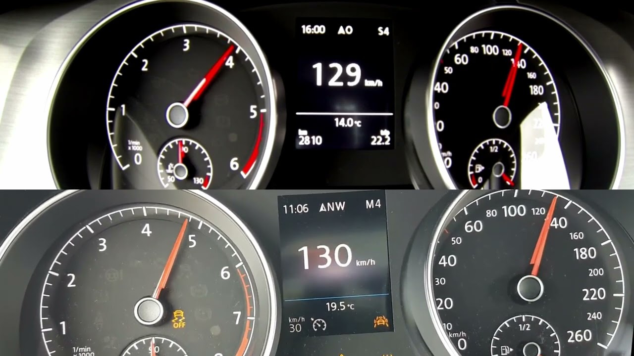 VW Golf 2.0 TDI vs. 1.5 TSI (VII) | 0-200 kph Acceleration Battle