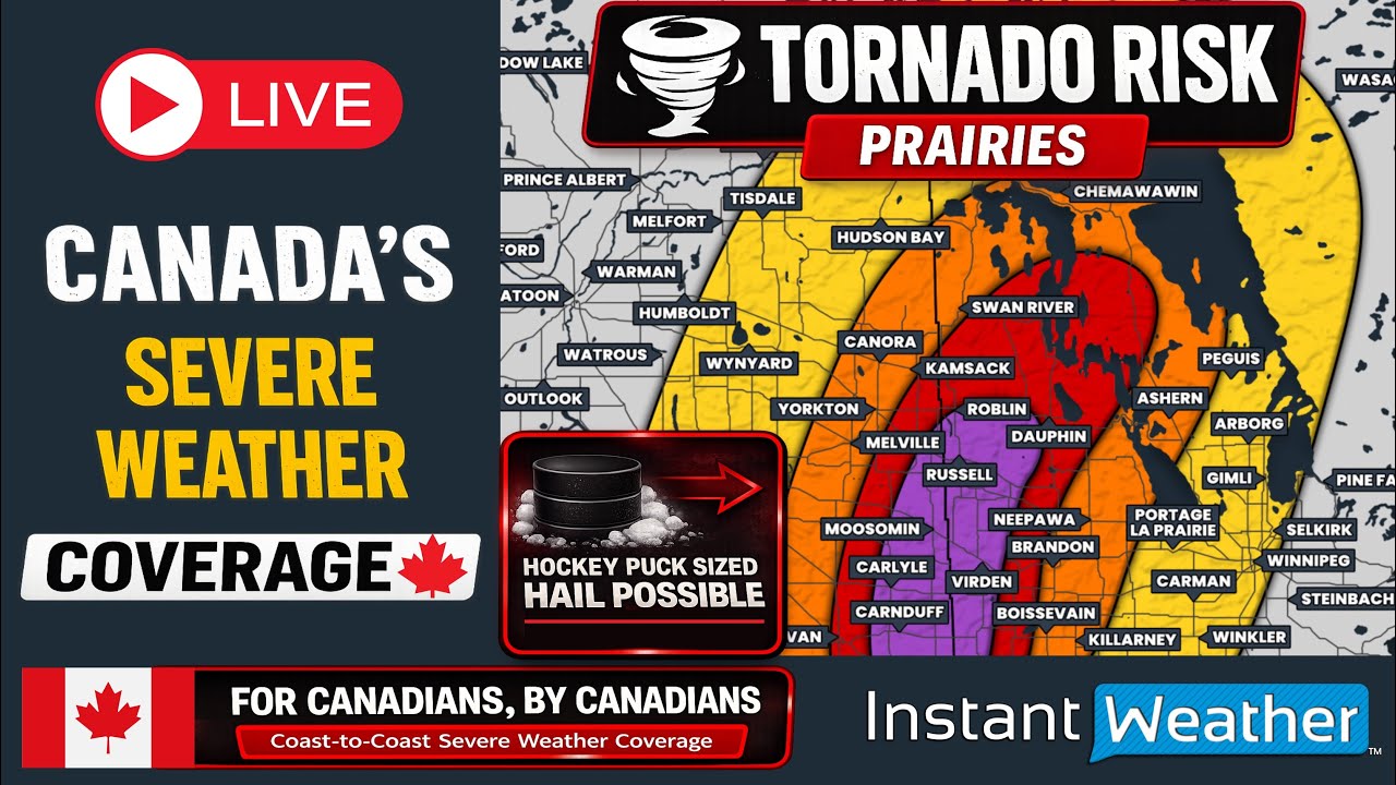 Sun, Jun. 7, 2026 | 🌪️ Extreme Tornado, Hail & Wind Risk for Saskatchewan & Manitoba