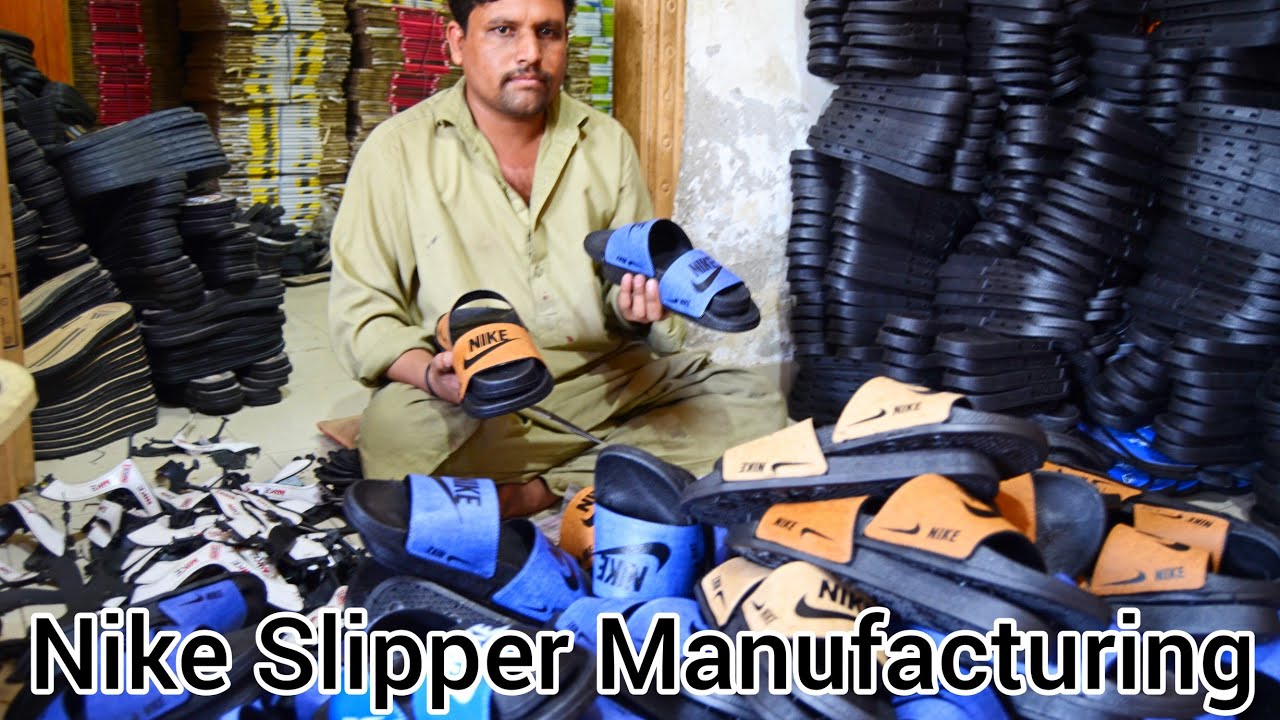 How Nike slippers are made in local factory  || amazing footwear production