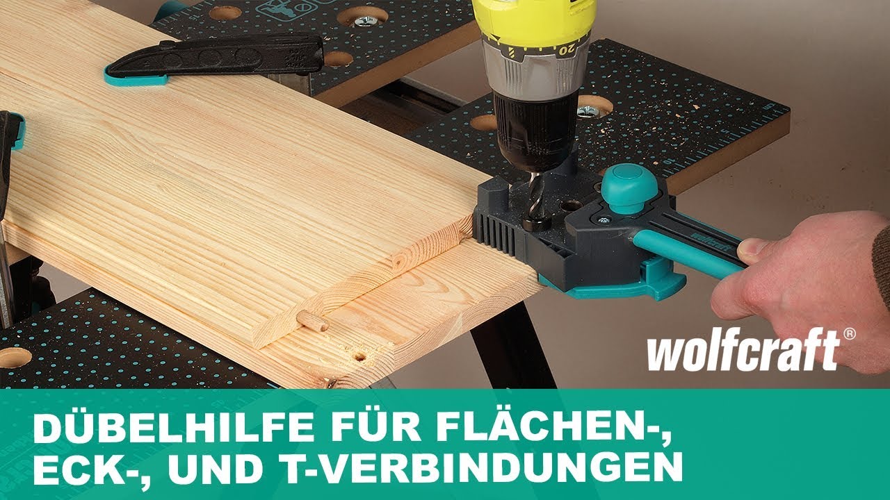 Meisterd&uuml;bler: D&uuml;belhilfe f&uuml;r Fl&auml;chen-, Eck-, und T-Verbindungen | wolfcraft