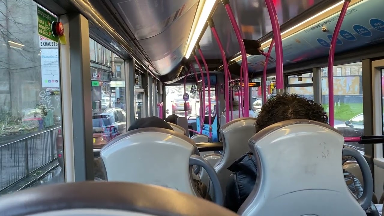 Onboard First Glasgow 67027 YX68 UTE Service 7 From Rutherglen to Glasgow