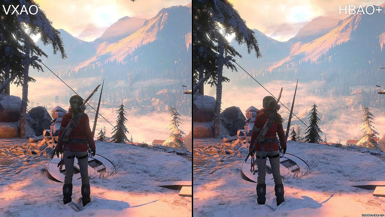 Rise Of The Tomb Raider VXAO Vs HBAO+ Graphics Comparison