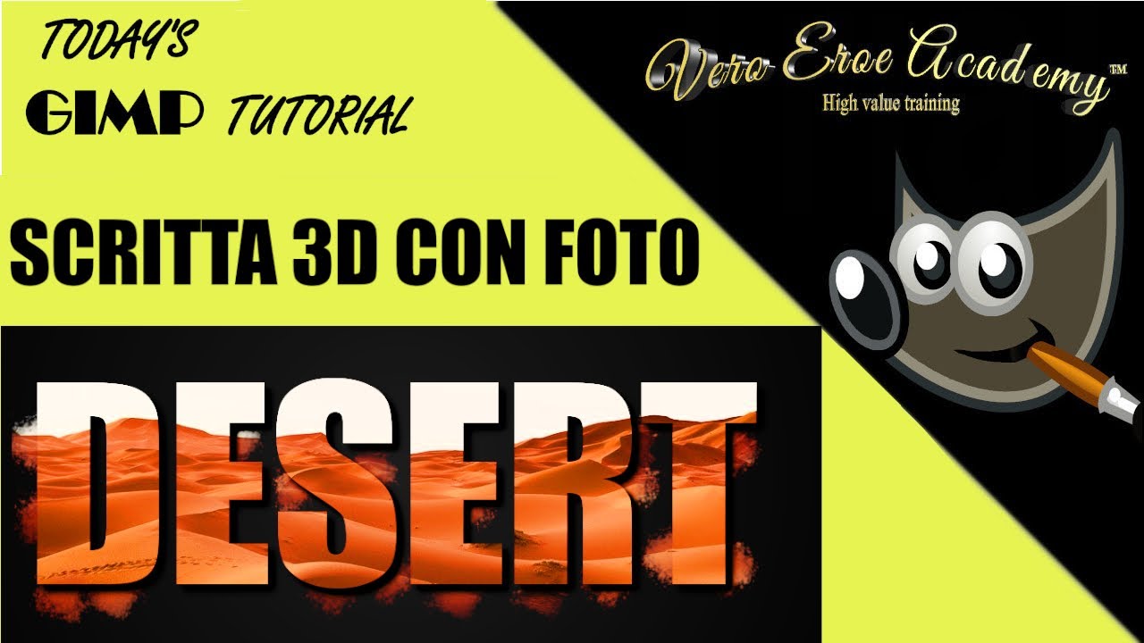 TUTORIAL GIMP - TESTO 3D CON FOTO - SEMPLICISSIMO