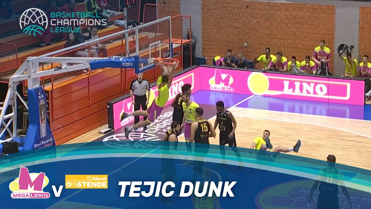 Tejic with the dunk against Oostende.