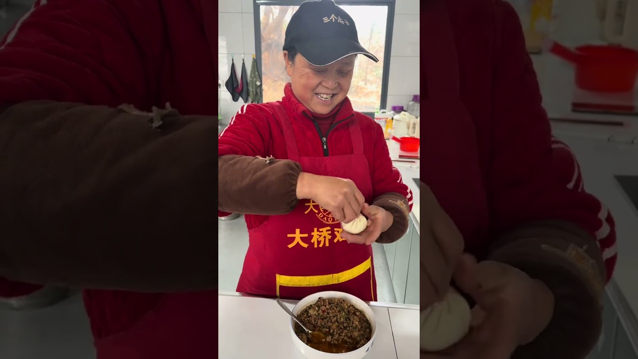 Big steamed buns made by himself little Tu said he couldn t stop eating them#Original vide
