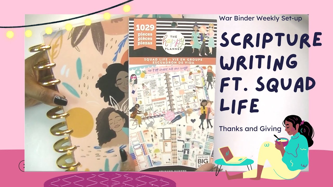 Scripture Writing || Happy Planner Dashboard Layout || ft. Squad Life