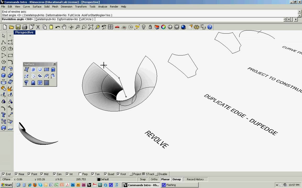 Rhino Surface Commands