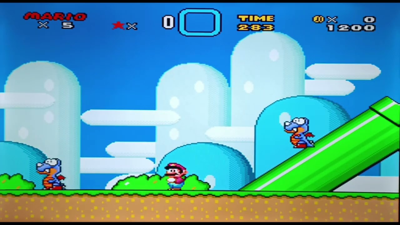 Fase 1- Super Mario World 1990 1991 Mundo 1