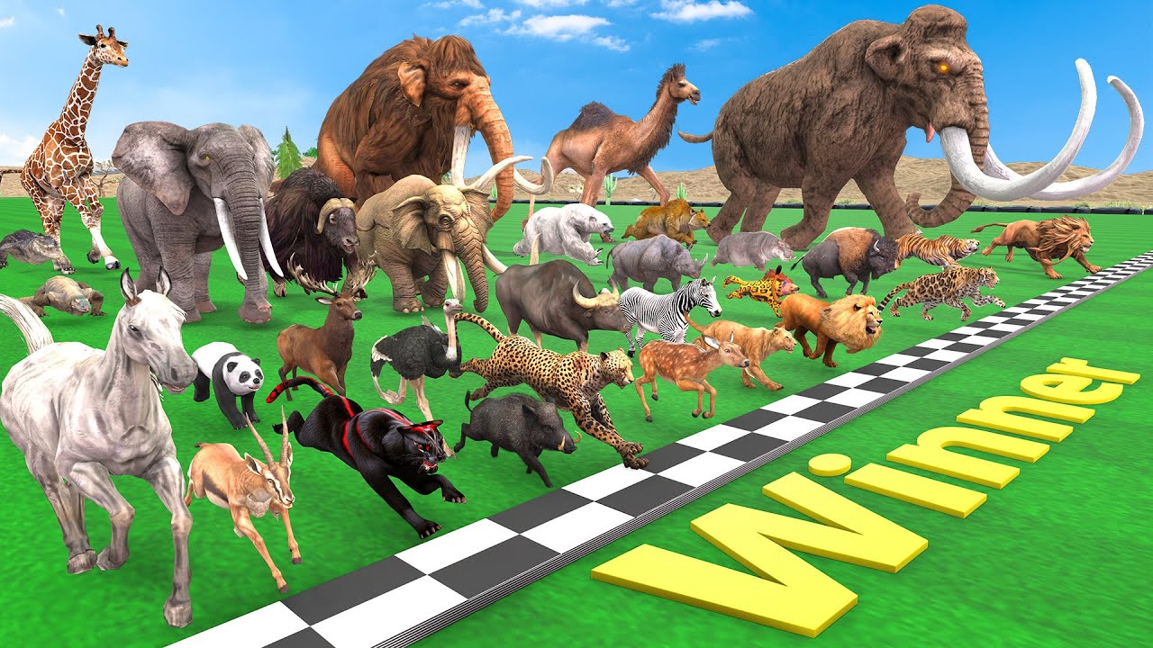 Ultimate Race 30 Wild Animals, Which is the fastest animal? Animal Revolt Battle Simulator