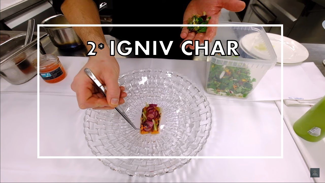 Char & beurre blanc at 2* Igniv by Andreas Caminada - Bad Ragaz, prepared by Silvio Germann