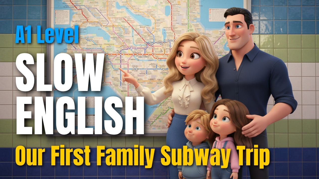 Our First Family Subway Trip | Easy English Listening Story (A1 Level)