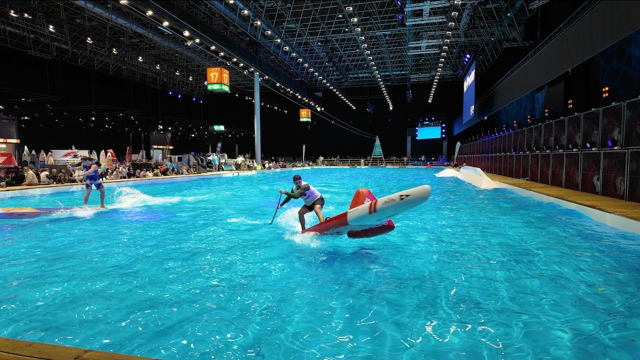 Indoor Sprint SUP Race, EURO TOUR Boot Düsseldorf 2025.