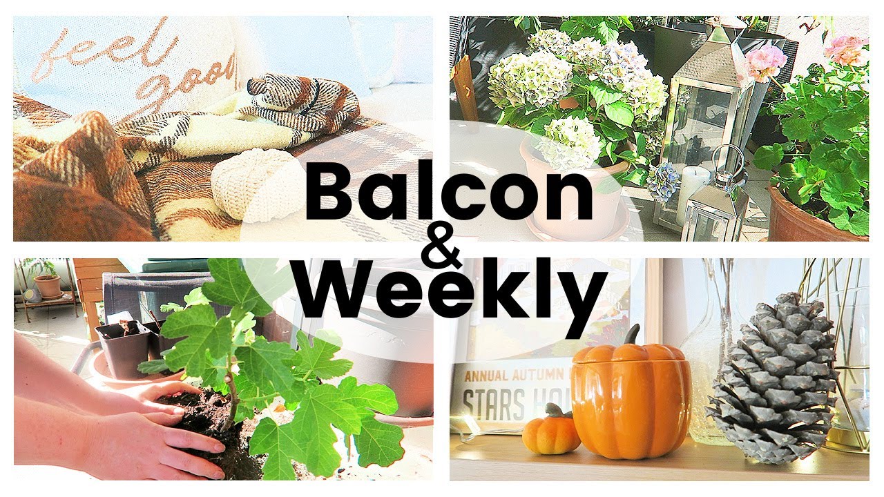Balcon, jardinage, déco d'automne, crochet et champignons | Une semaine ensemble
