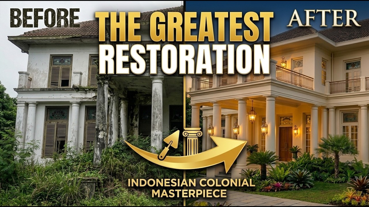 Colonial Mansion Restoration: From Abandoned Ruin to Luxury Heritage Paradise | 4K Cinematic ASMR