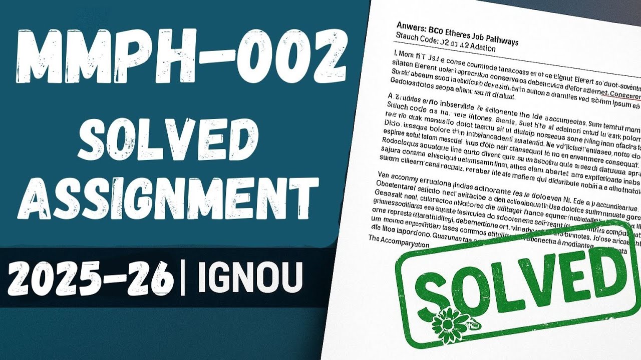MMPH-002 solved assignment 2025-26 | MMPH-002 assignment 2026