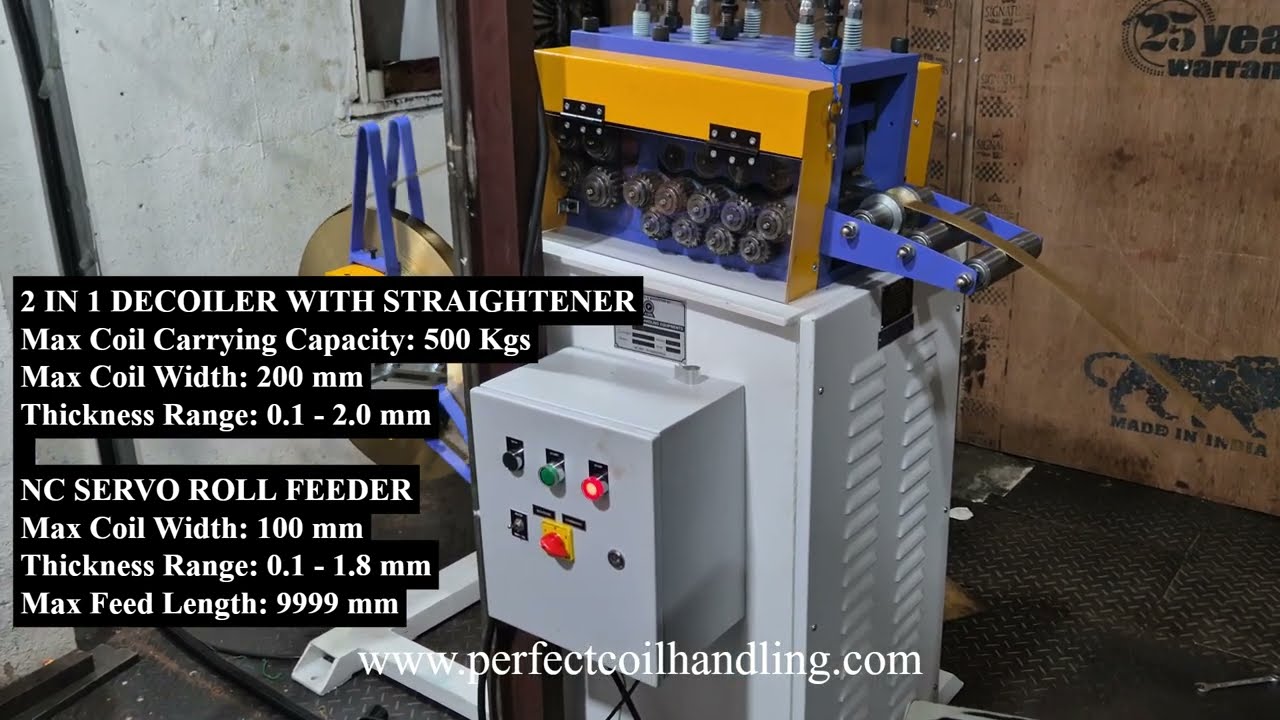 2 In 1 Decoiler with Straightener & NC Servo Roll Feeder  - Total Automation Line (119)