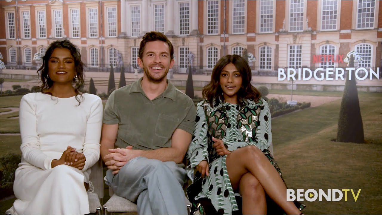 Jonathan Bailey, Simone Ashley and Charithra Chandran tell us about 