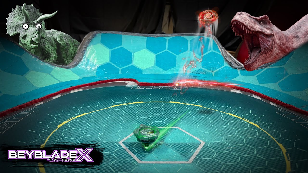 TyranoBeat против TriceraPress на настоящем аниме-стадионе!! | #beyblade #beybladex