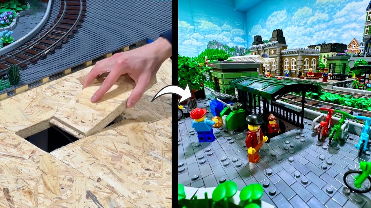Hidden Underpass: Cutting a Hole into my LEGO City ... Lego City Update