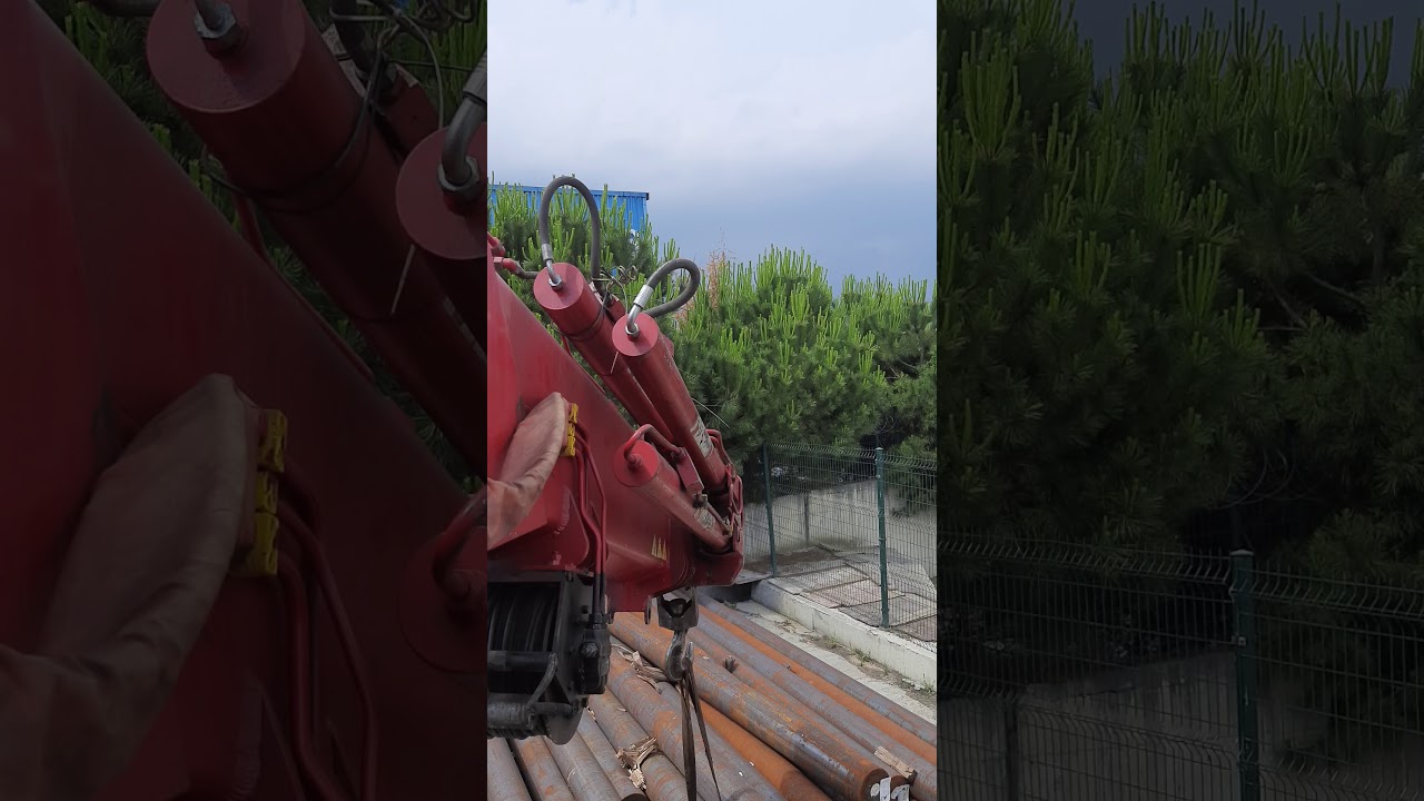 Mobil vinç ile dolu dövme çelik yüklemesi