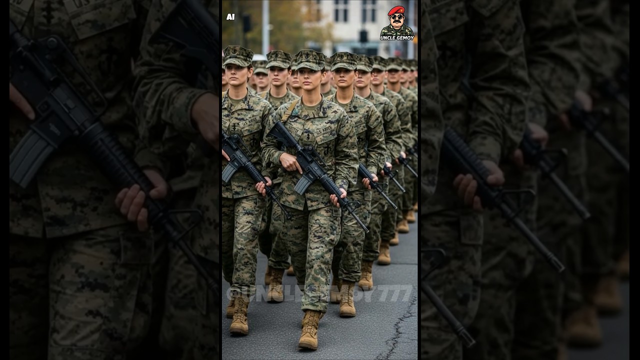 Stunning Female Marines of the United States Marching Proudly