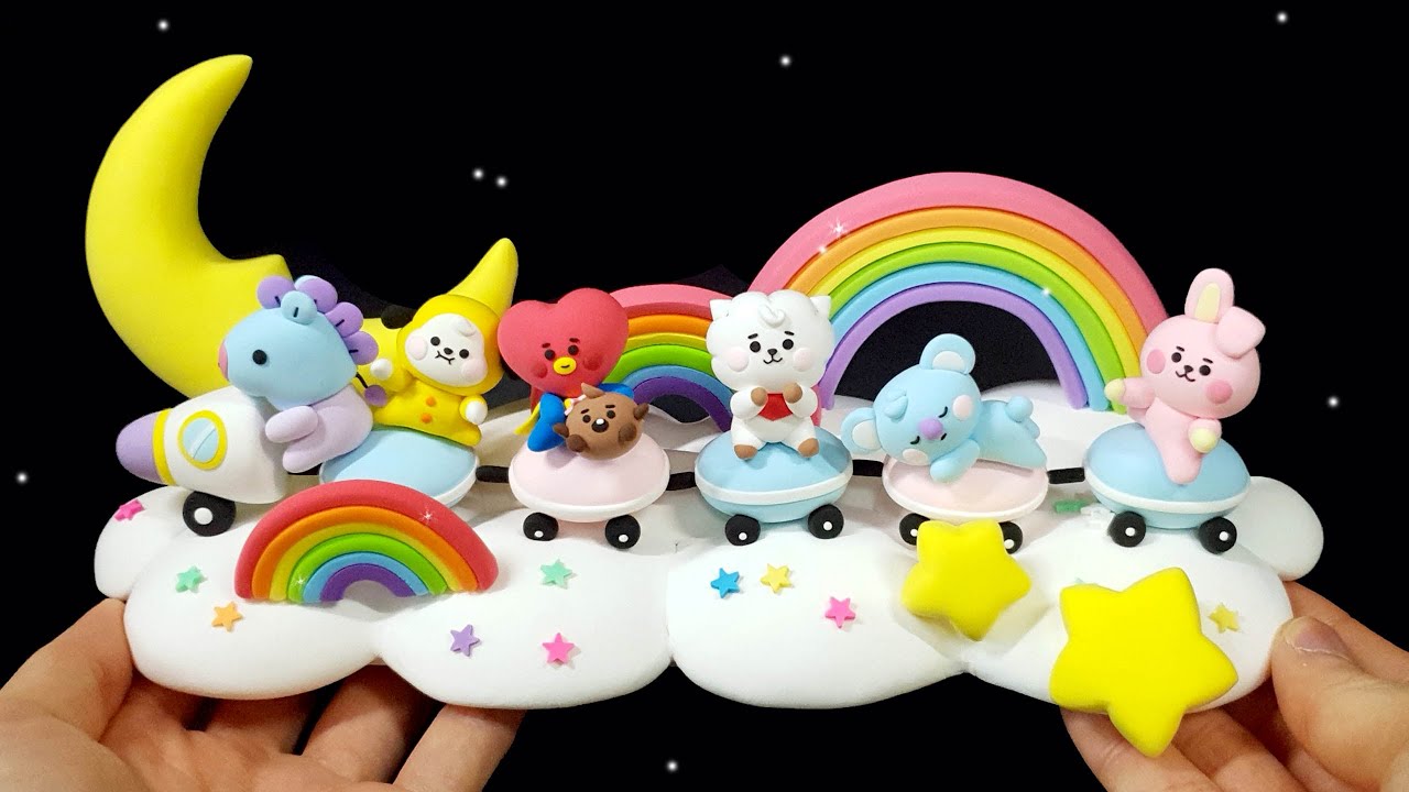 Making BTS & BT21 Miniature Diorama #1 ★ Clay Tutorial ~