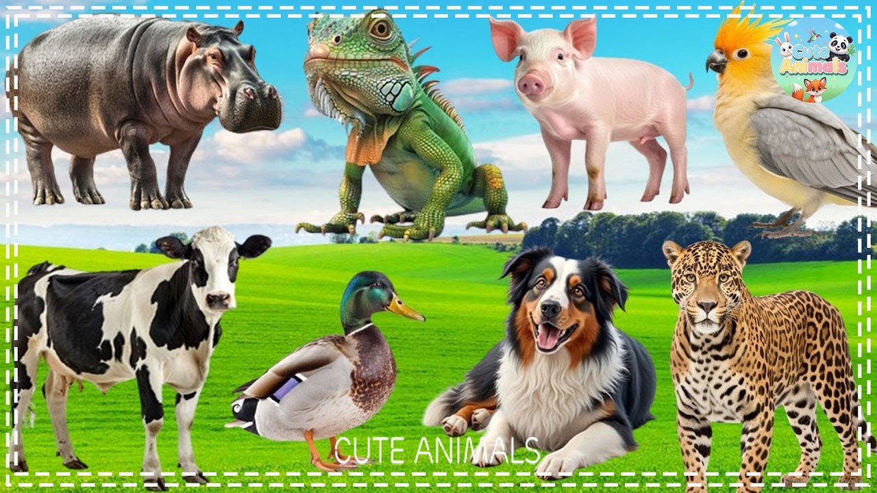 The Special Beauty of Animals - Chicken, Squirrel, Puffin, Goat, Owl, Tiger, Panda - Animal Sounds