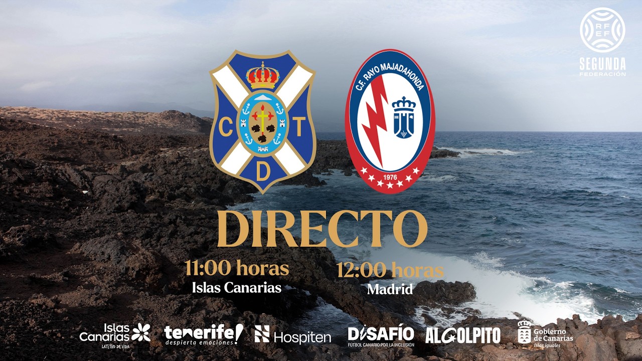CanteraCDT I CD Tenerife B - Rayo Majadahonda (22/2), 11:00 hora canaria) I Segunda RFEF