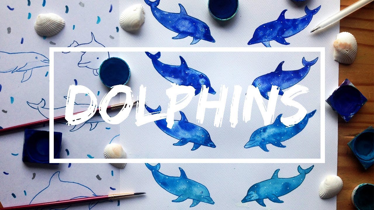 Watercolour Dolphins | Anna-Marie Funk