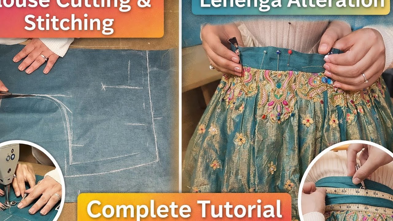 Blouse Cutting &  Full Tutorial✂️ Lehenga Alteration Perfect Fit Step by Step @Anjaliclassicboutique