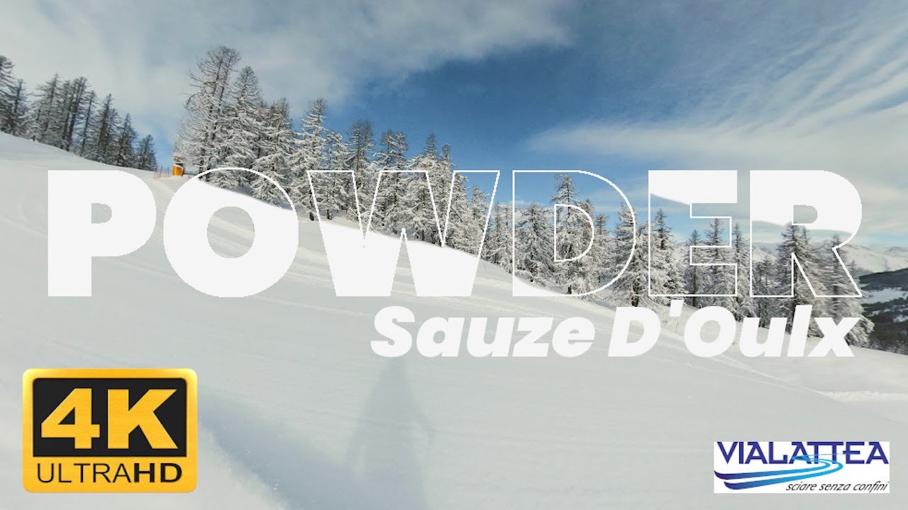Sauze D'Oulx - Through The Trees On Fresh Snow - Lago Nero Chairlift - Clotes Run 29