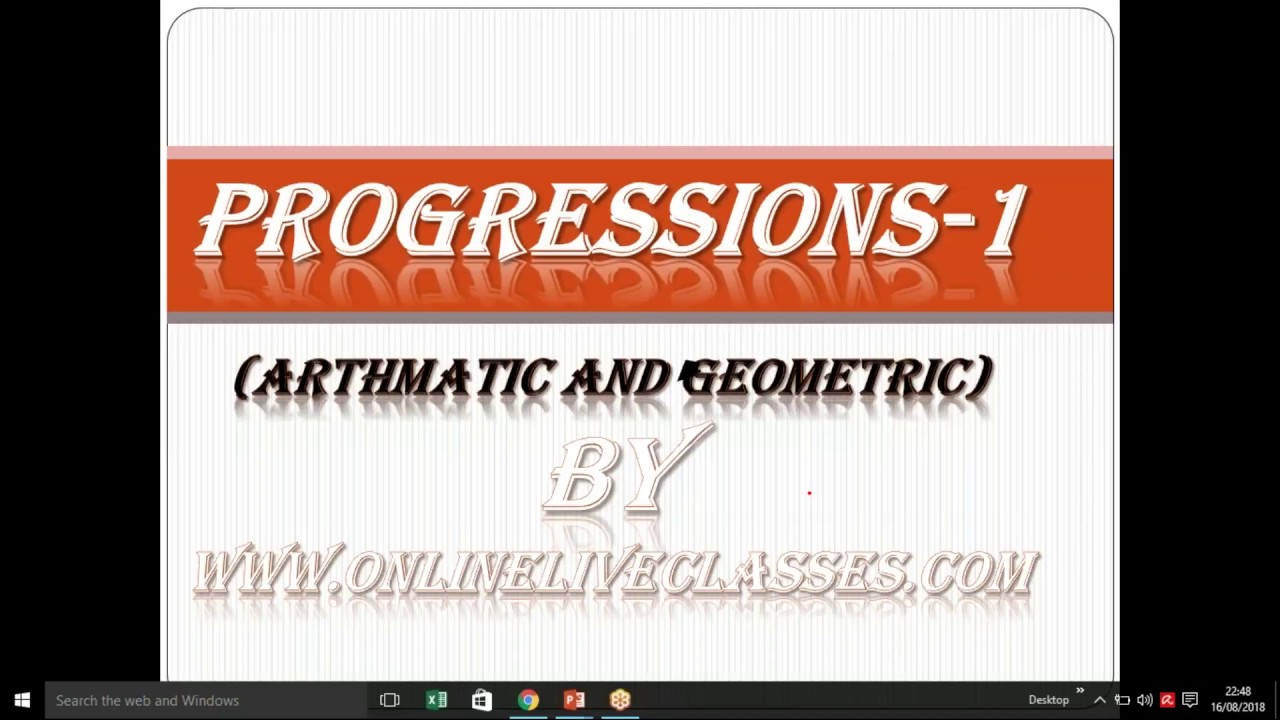 Progressions (1) | Online Live Classes | Online Test Series