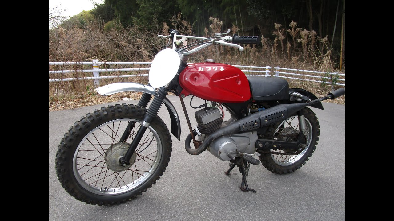★1976年　ヴィンテージモトクロス　赤タンクB8レプリカ　KC125B1始動走行チェック動画　★