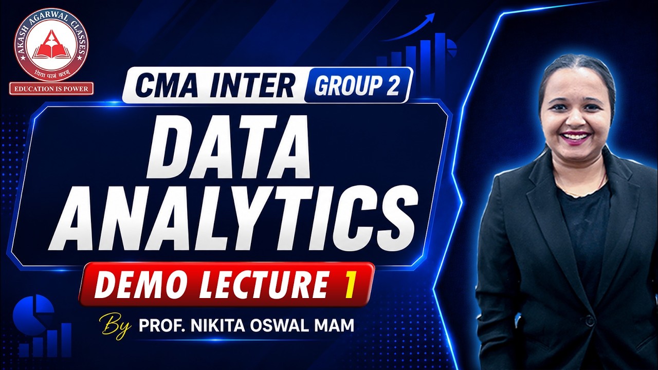 CMA Inter Group 2 Data Analytics Demo Lecture 1 | Dec 2026 & June 2027 | FREE Live