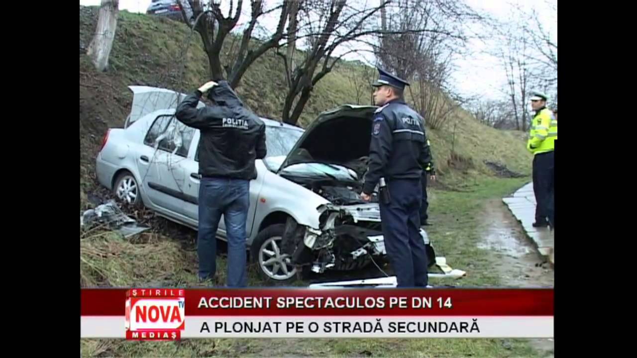 Accident spectaculos la Axente Sever, pe DN 14 - NovaTv
