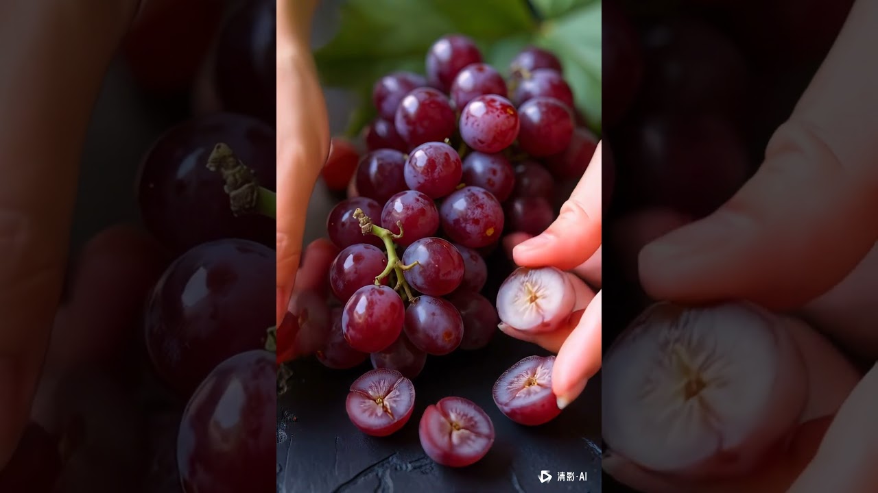 Snipping Grapes with Wet Pops 🍇 | Jelly-Like Fruit ASMR Animation