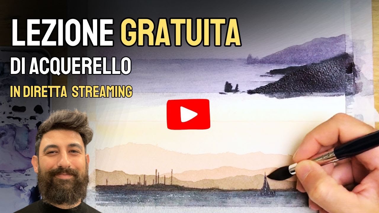 Lezione gratuita di acquerello - diretta aperta a tutti - sabato 21 settembre ore 16:00