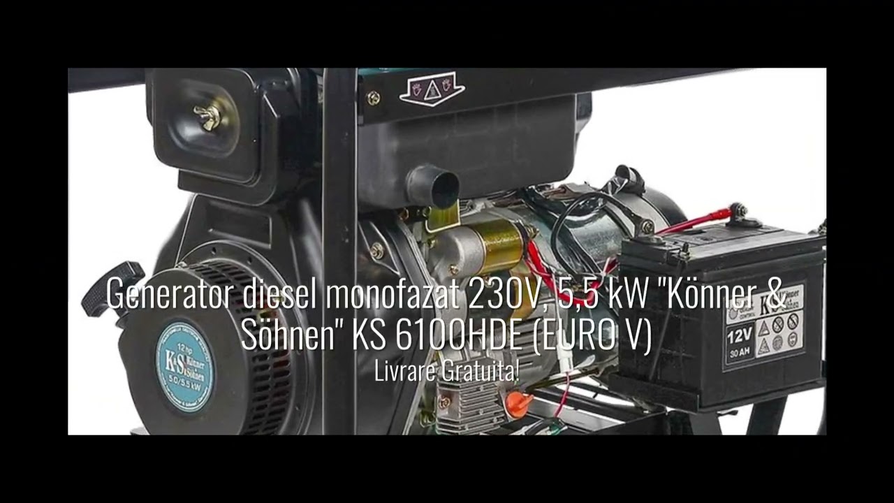 Generator diesel monofazat 230V, 5,5 kW 