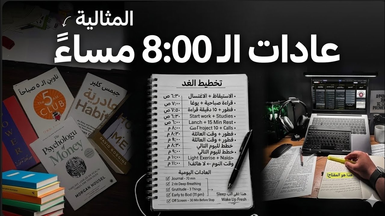 8 عادات ليلية سوف تصلح حياتك ( يجب أن تبدأ من اليوم)