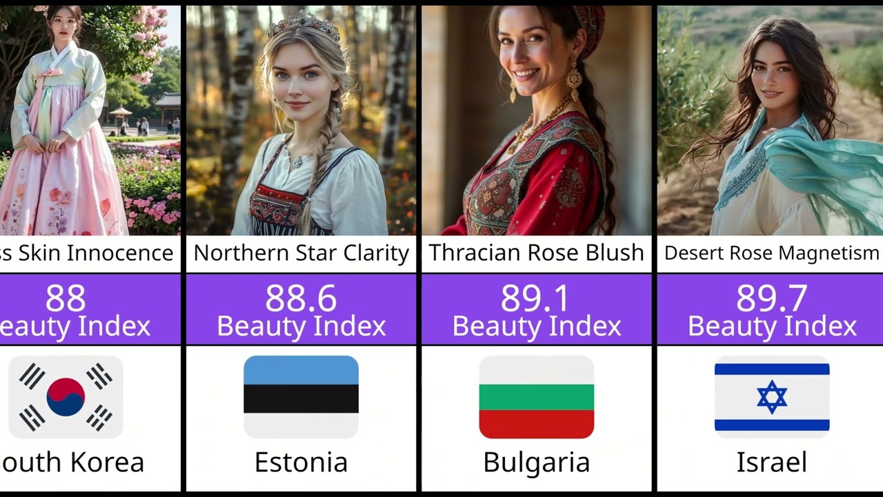 Global Beauty Index: Ranking The Top 50 Countries by Female Beauty