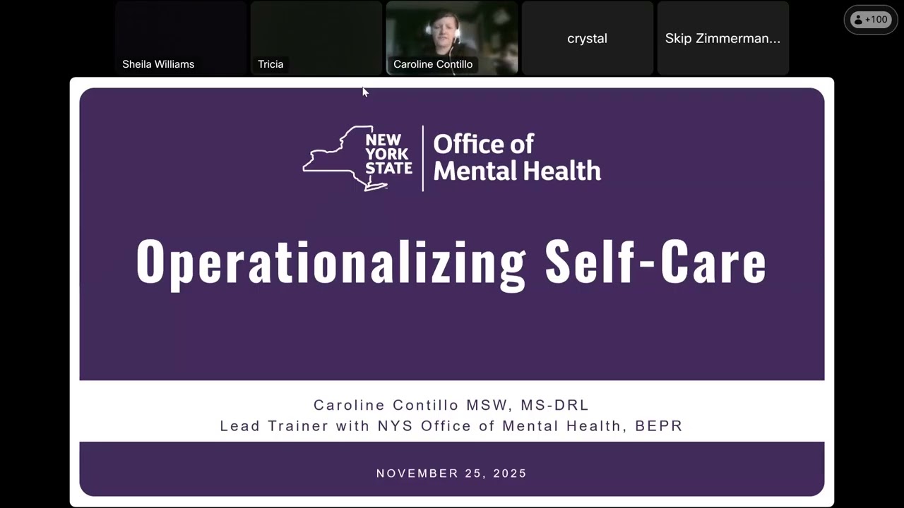 Operationalizing Self-Care - 11/25/25