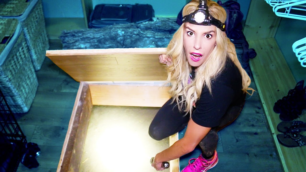 Exploring Hidden SECRET UNDERGROUND TUNNEL in my HOUSE! (We found a MYSTERY note with clues)